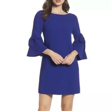 ELIZA J Cobalt Blue Dress Bow Detail Bell Sleeves NWT | Size 2 | Nordstrom
