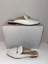 Women's Sam Edelman Linnie Bit Mule Bright White Leather Size 6.5