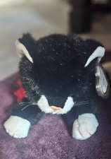 “Boots” Original 1997 Black & White Cat TY beanie Baby