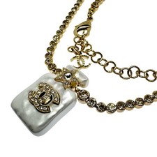 Chanel Parfum Bottle Necklace Women Gold One Size