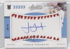 2020 Absolute Rookie Baseball Material Signatures /149 Jordan Yamamoto Auto 5m1