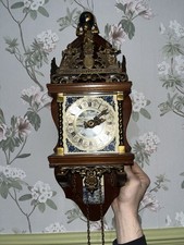 Rare Dutch Zaandam Zaanse 8 Day Wall Clock Delft Holland Franz Hermle Movement