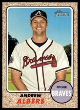 2017 Topps Heritage #539 Andrew Albers Atlanta Braves Baseball