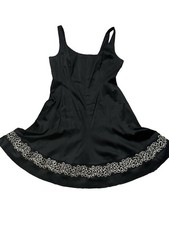 Nine West Women’s A-Line Dress Black/Sliver Stone Trim Sleeveless Size 14 Black