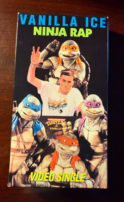 Vintage Vanilla Ice Teenage Mutant Ninja Turtles Ninja Rap VHS Video Single 1991