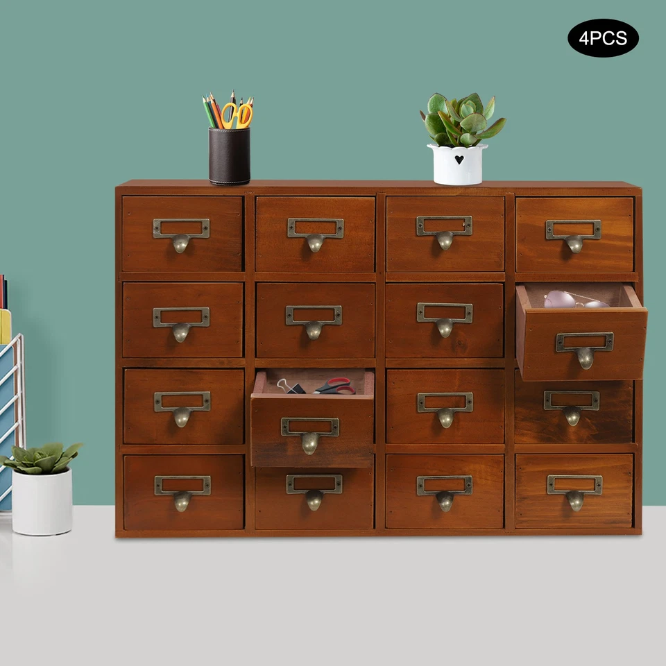 Mueble organizador de madera de pino con 64 cajones para el hogar Foto 2 de 4