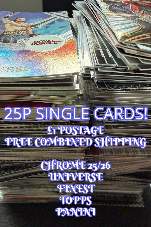 25p STARTS - MASSIVE SINGLES SHOW - WRESTLING CARDS!