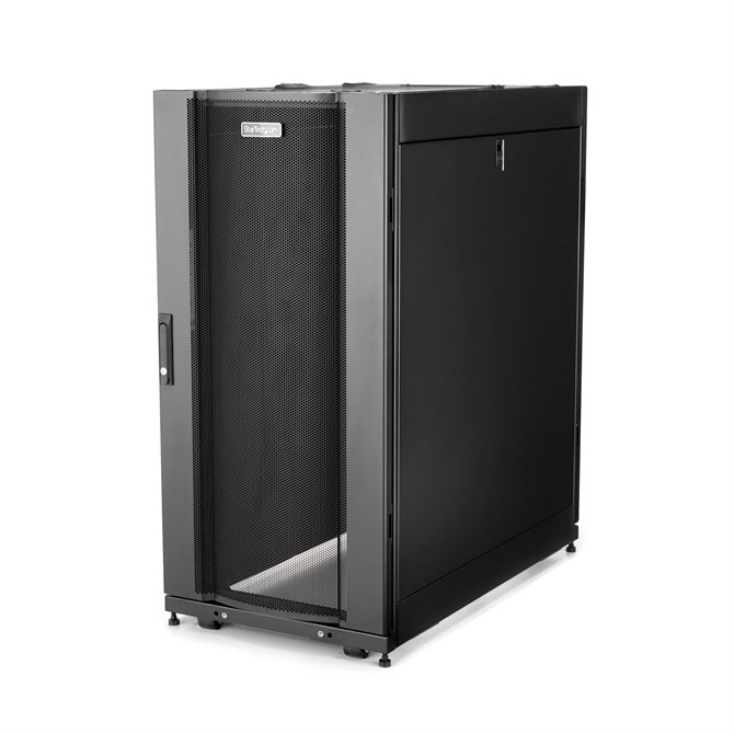 StarTech.com 4-Post 25U Server Rack Cabinet Lockable 19 Data Rack Cabinet for Co