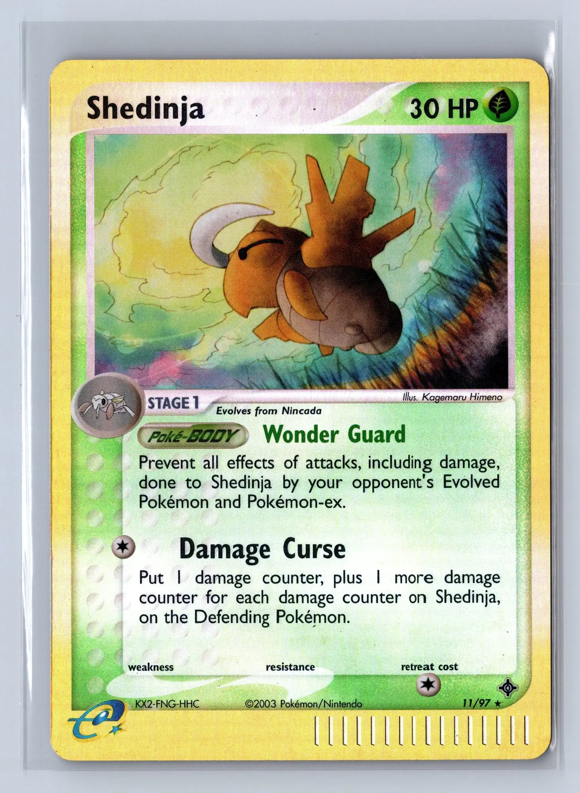 2003 Pokemon EX Dragon Reverse Holo Shedinja #11/97 MP