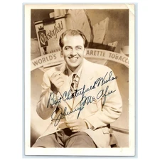 Johnny McAfee Autograph Photograph Cigarette Promo Chesterfield Auto Big Band
