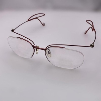 HITT H-1 Red Eyeglasses, 50 18, Made in Japan