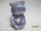 Vintage Fenton Purple Slag Glass Sitting Bear Figurine Handmade USA #2