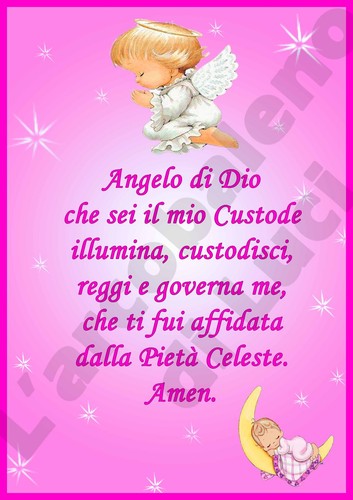 MAGNETE IN PVC RIGIDO PREGHIERA ANGELO DI DIO CUSTODE BAMBINI CALAMITA SANTINO - Bild 3 von 3