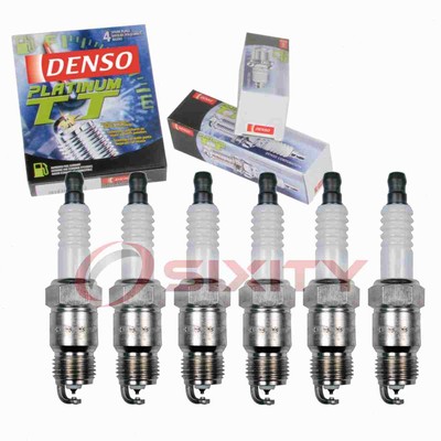 6 pc Denso Platinum TT Spark Plugs for 1975-1976 Mercury Comet 4.1L L6 hr