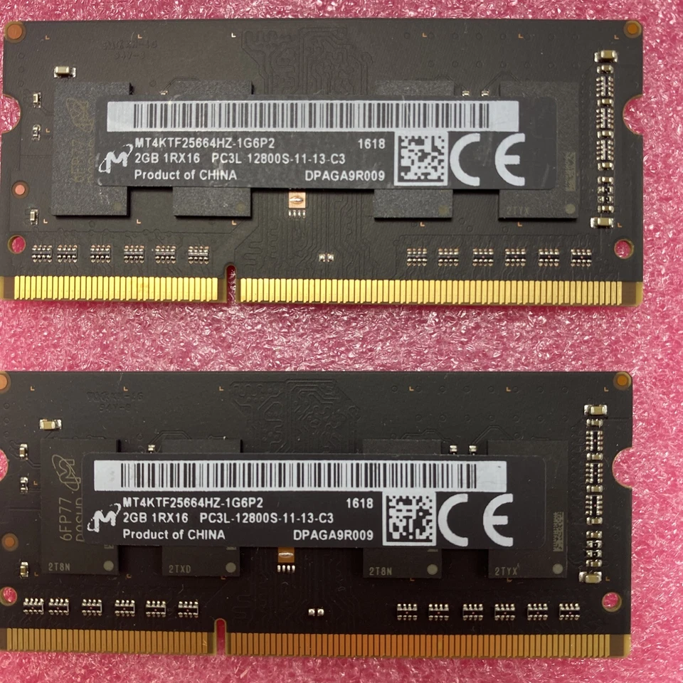 8x 2GB Micron 1RX16 memory PC3L-12800S-11-13-C3 MT4KTF25664HZ-1G6P2 - Image 4 of 4