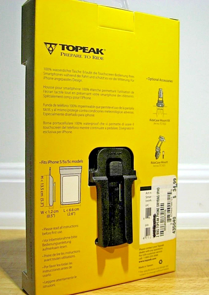 New Topeak Smart Phone Waterproof DryBag for iPhone 5/5s/5c Rafting Kayaking - Image 3 of 4