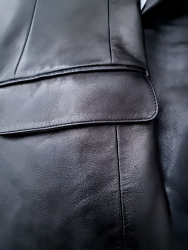 GUCCI black lambskin LEATHER mens blazer TOM FORD era UK 36 eur 46 - Picture 8 of 10