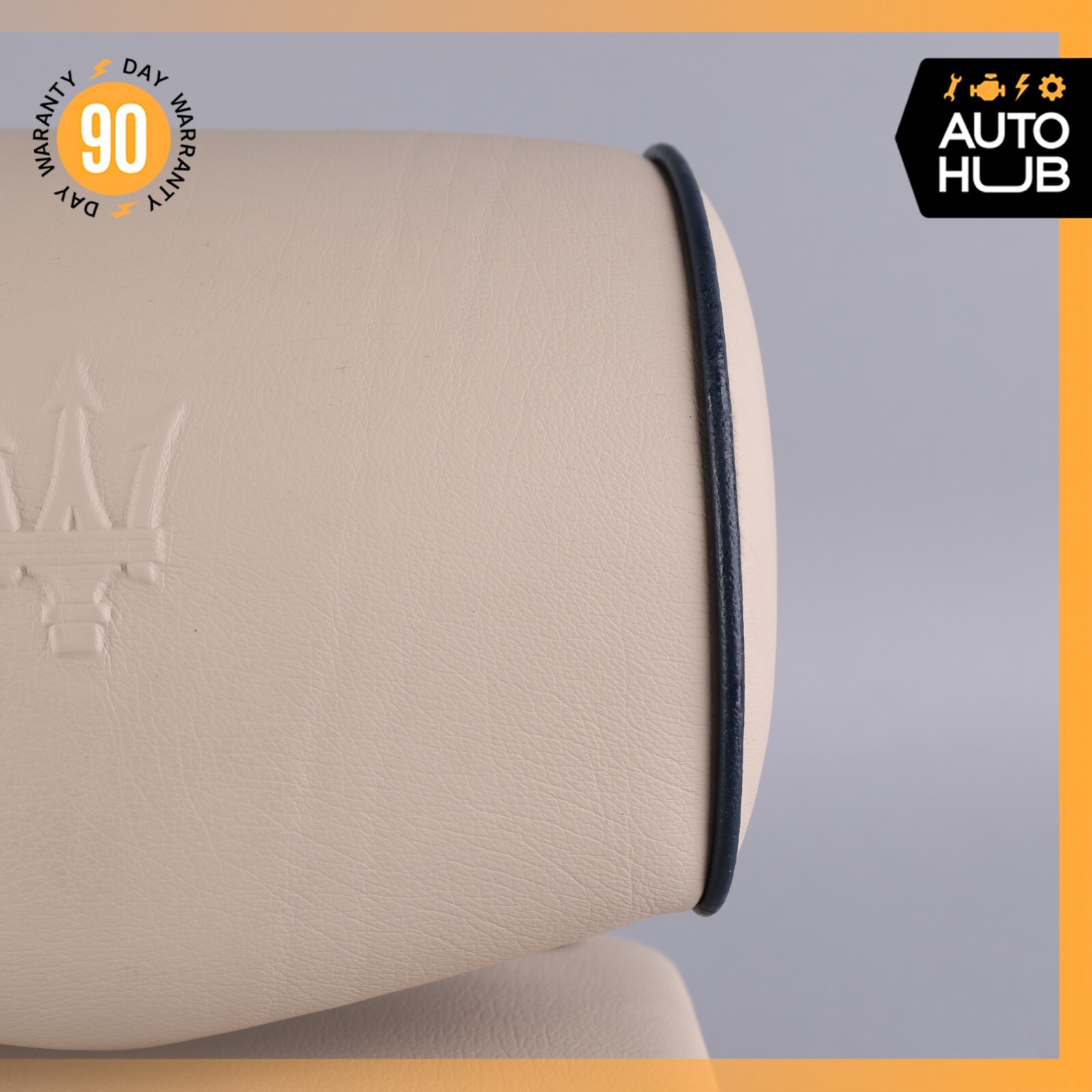 03-13 Maserati Quattroporte S M139 Rear Center Seat Headrest Biege OEM