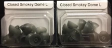 2 Packs of Closed Smokey Domes Large For Phonak Hearing Aids. 20 Domes total.