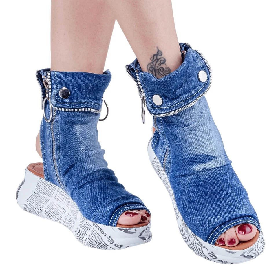 Сандалии джинсы обувь, женская спортивная обувь / сандалии ботинки / подарок на День святого Валентина' - Изображение 2 из 4