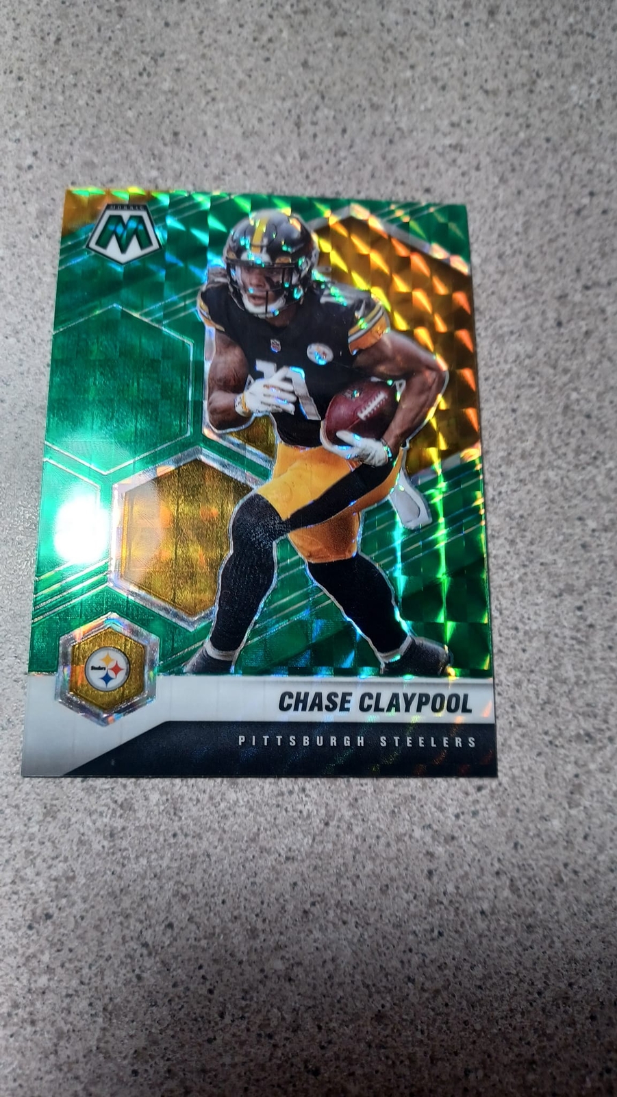 2021 Panini Mosaic #169 Chase Claypool Prizm Green