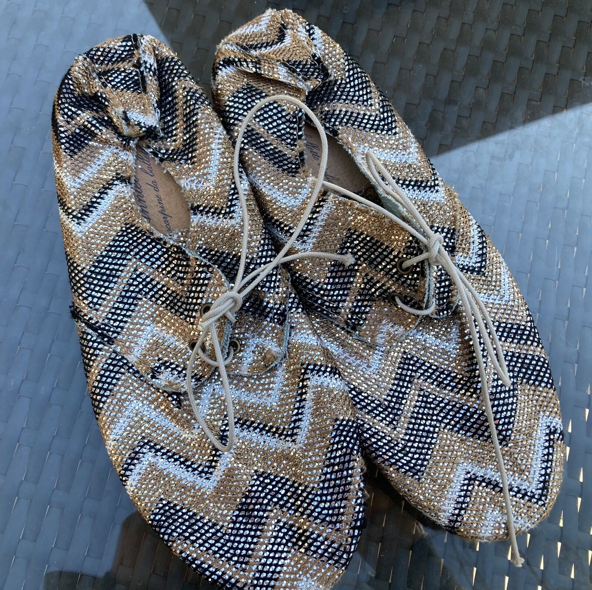 Anniel Ballet Derby Sequin Shoes Size 39