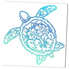 11.8x11.8 Hollow Out Stencil Ocean Animal Hibiscus Flower Painting Sea Turtle