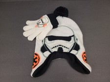 Star Wars Stormtrooper Beanie Hat Gloves Youth Kids One Size Unisex Crew Gift