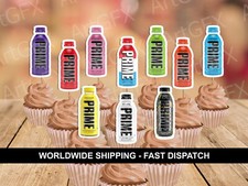 Prime Drink Bottle KSI Meta Moon Cup Cake Toppers Set of 10 Birthday Party Decor