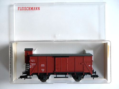 DR Güterwagen Kleinviehwagen Cattle Transporter, Fleischmann 5355 1:87 H0 boxed - 第 1/2 張圖片