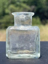 Pre-1900s Antique Old Inkwell &laquo;1/32 L&raquo;. Heavy thick glass.