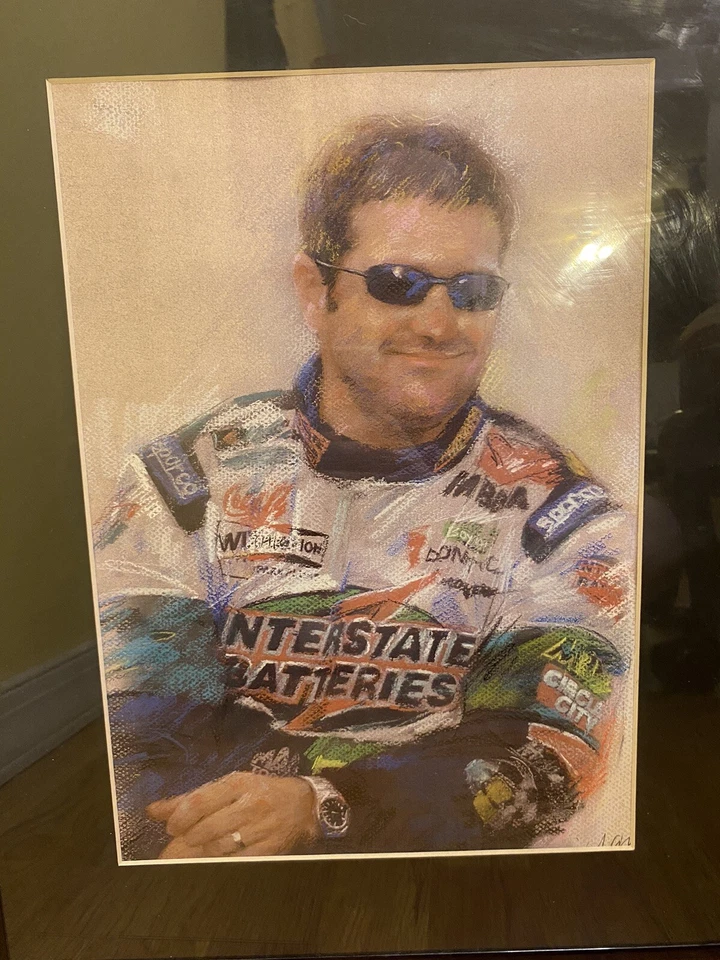 Driver NASCAR VINTAGE Bobby Labonte 16" X 20" IMPRESSO POR HAIYAN.  Art. - Imagem 2 de 3