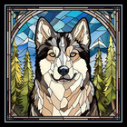 Siberian Husky Large Refrigerator Magnet