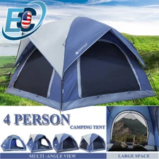 4 Person Outdoor Waterproof Dome Family Camping Tents with Removable Rainfly
