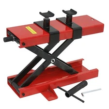 1100LB Motorcycle Center Scissor Lift Jack Hoist Stand 2 removable frame adapter