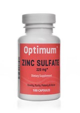 Zinc Sulfate 220 mg 100 Count Capsules  Dietary Supplement