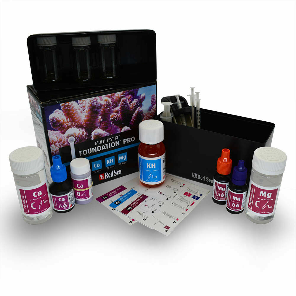 Reef Foundation Pro Multi Test Kit (Ca,Alk,Mg) Calcium, Magnesium & Alkalinity -