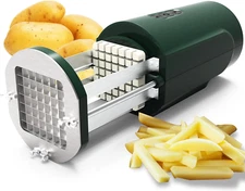 Electric French Fry Cutter, Stainless Steel, 1/2 & 3/8 Inch Blades, Fry Slicer