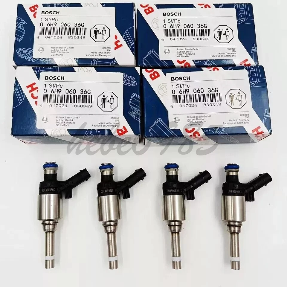 4Pcs 06H906036G OEM BOSCH Fuel Injectors Fits Audi A4 TT VW Jetta Golf CCTA 2.0T
