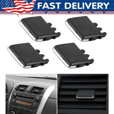 4Pcs Air Vent Blade Clip Set For Toyota Corolla – Black Or Beige (Pick Your Color)