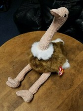 1998 Ty Beanie Buddy Buddies "Stretch" The Ostrich 14  Plush Toy Animal