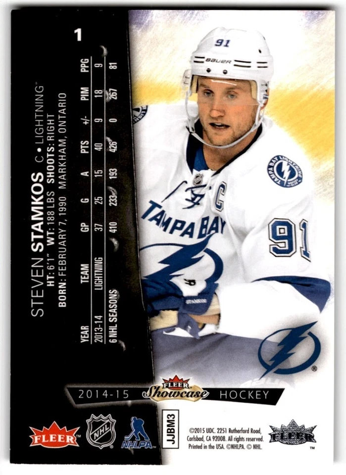 2014-15 Fleer Showcase Metal Universe Steven Stamkos #1 Tampa Bay Lightning - Image 2 of 2