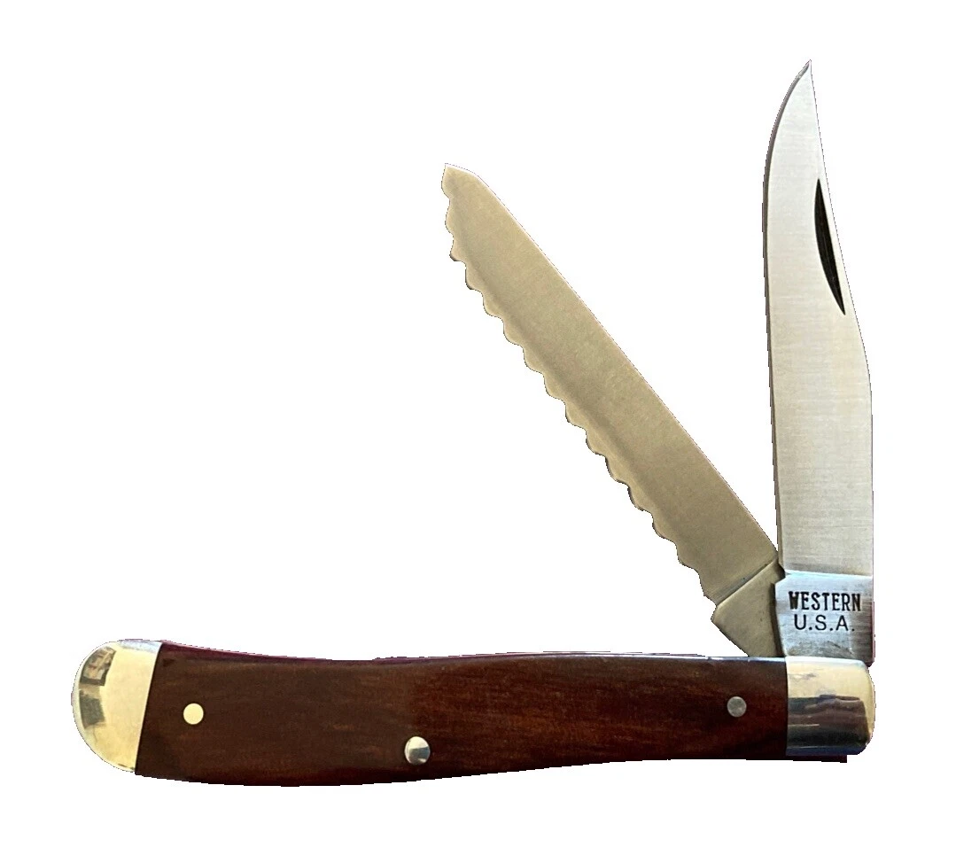 Stainless Steel Blade Wood Handle Slipjoint Vintage Folding Knives