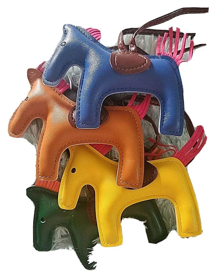 Cuero genuino real Rodeo Caballo Poni Bolso Dije Monedero Llavero Foto 2 de 4