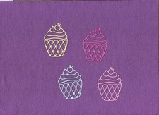 CUPCAKE with cherry die cuts scrapbook cards