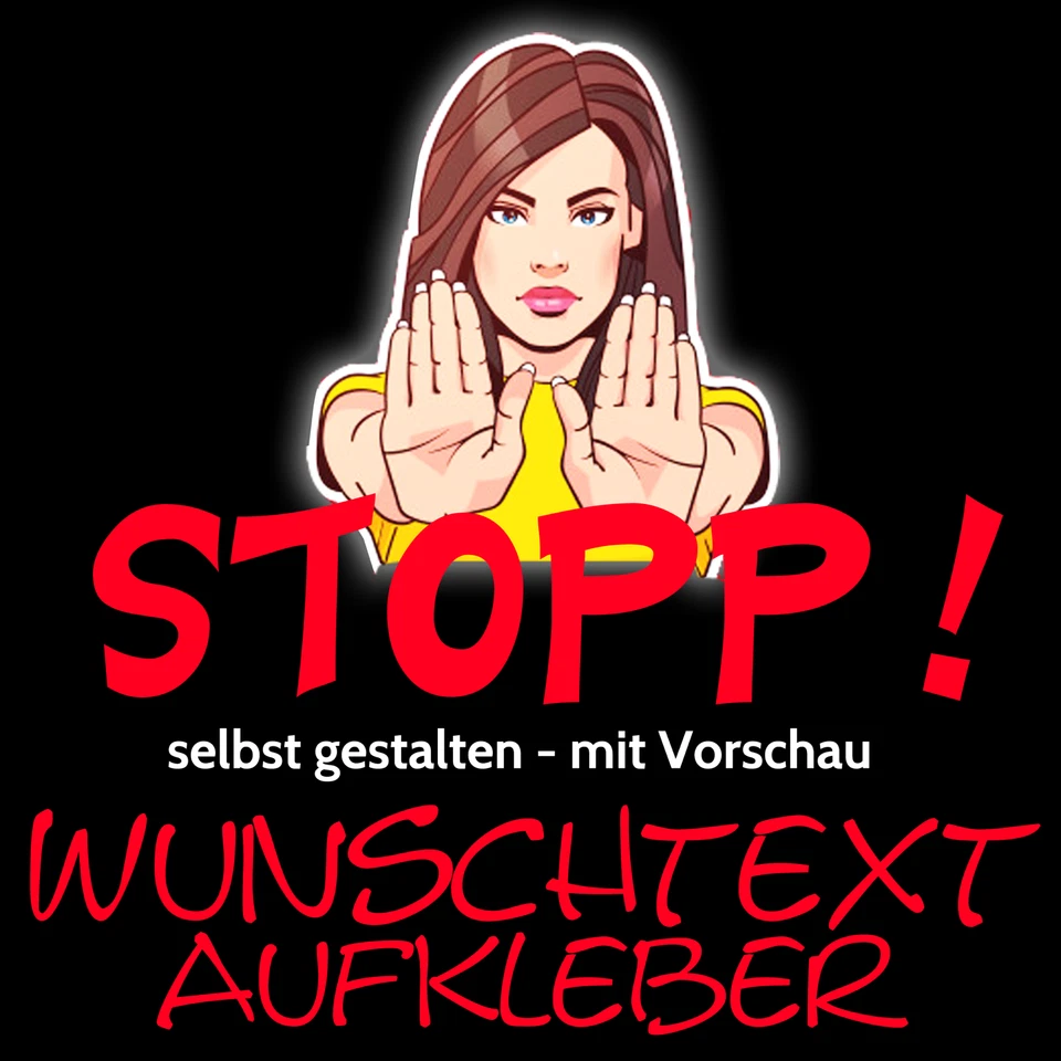 Wunschtext Aufkleber selbst gestalten Schriftzug Zahl individuell 1 x 1cm - Bild 4 von 4
