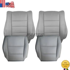 For 2008-2012 Honda Accord Driver & Passenger Bottom Top Leather Seat Cover Gray