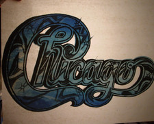 CHICAGO GROUP LOGO 1970's VINTAGE ROCK  ROLL IRON ON TRANSFER B-17 -NICE 
