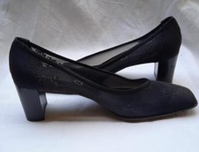 Decoltè  MARTINI OSVALDO ORIGINALI nere VINTAGE anni '90 in rete e tessuto n. 40