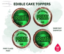 Personalised EDIBLE Cupcake Toppers GLOWBERRY PRIME Printed ICING RICE WAFER